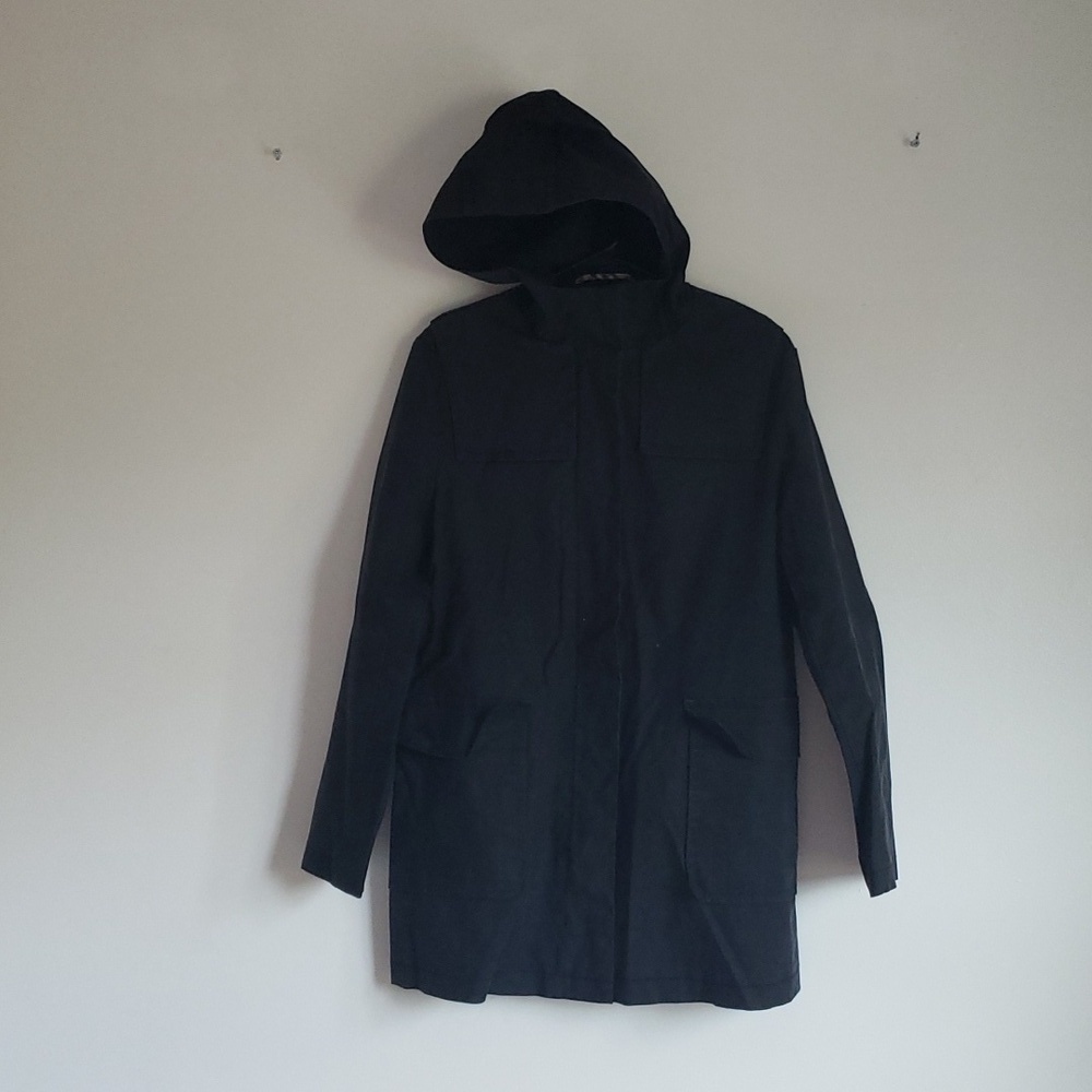BURBERRY London black hooded jacket size medium